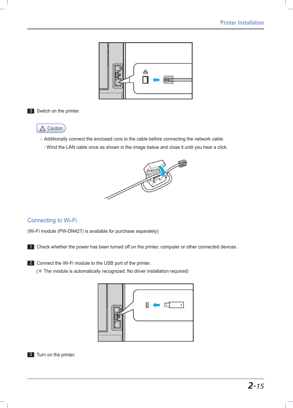 Connecting to wi-fi, Wi-fi connection -15 | Sindoh A610dn User Manual | Page 37 / 128