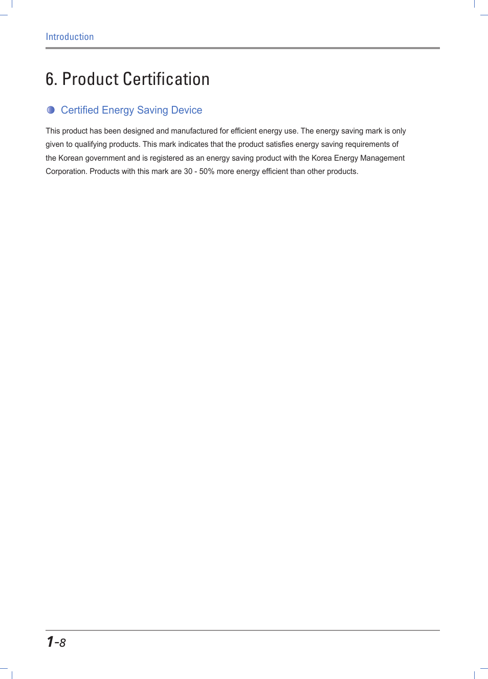 Product certification, Certified energy saving device, Product certification -8 | Energy saving mark -8 | Sindoh A611dn User Manual | Page 24 / 126