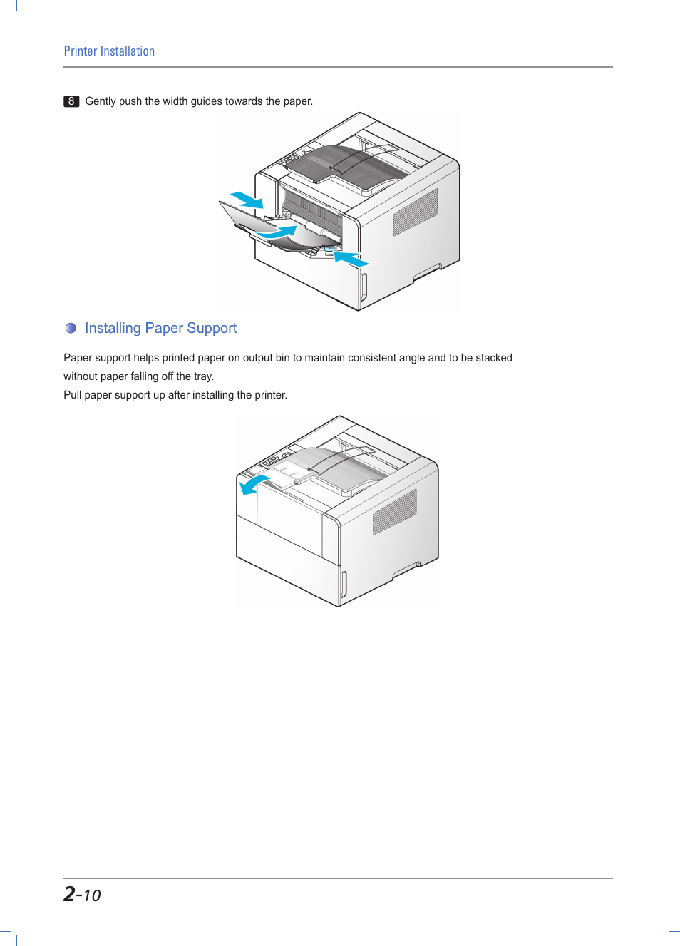 Installing paper support, Installing paper support -10 | Sindoh A611dn User Manual | Page 34 / 126