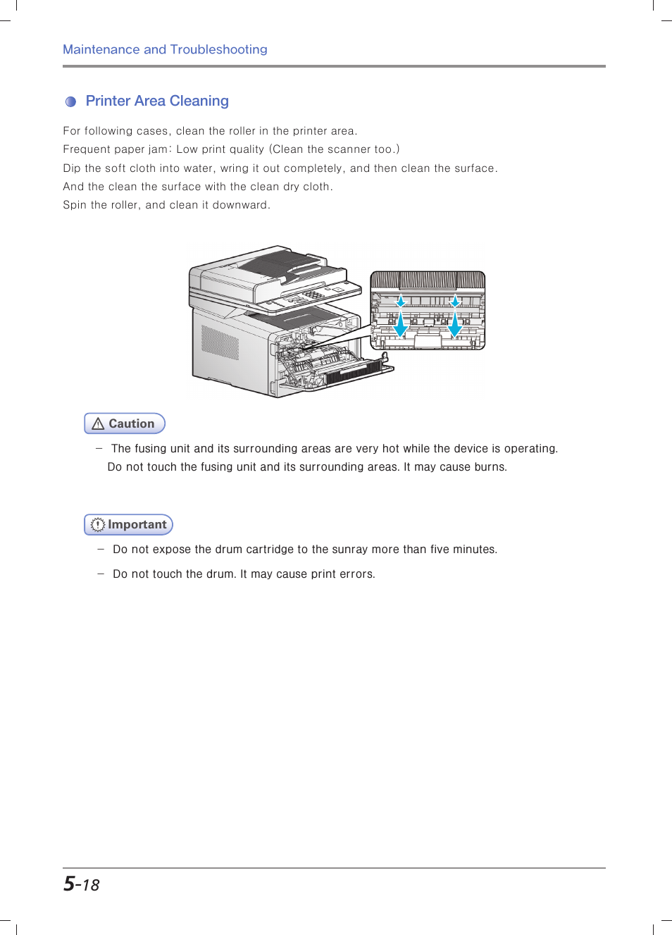 Printer area cleaning | Sindoh M403 User Manual | Page 190 / 232