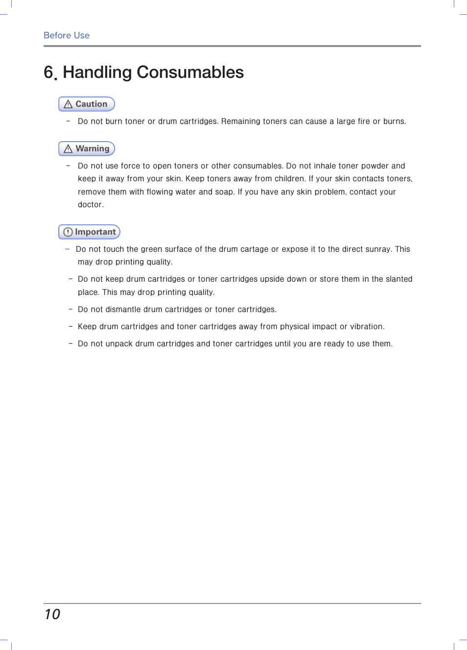 Handling consumables | Sindoh M403 User Manual | Page 24 / 232