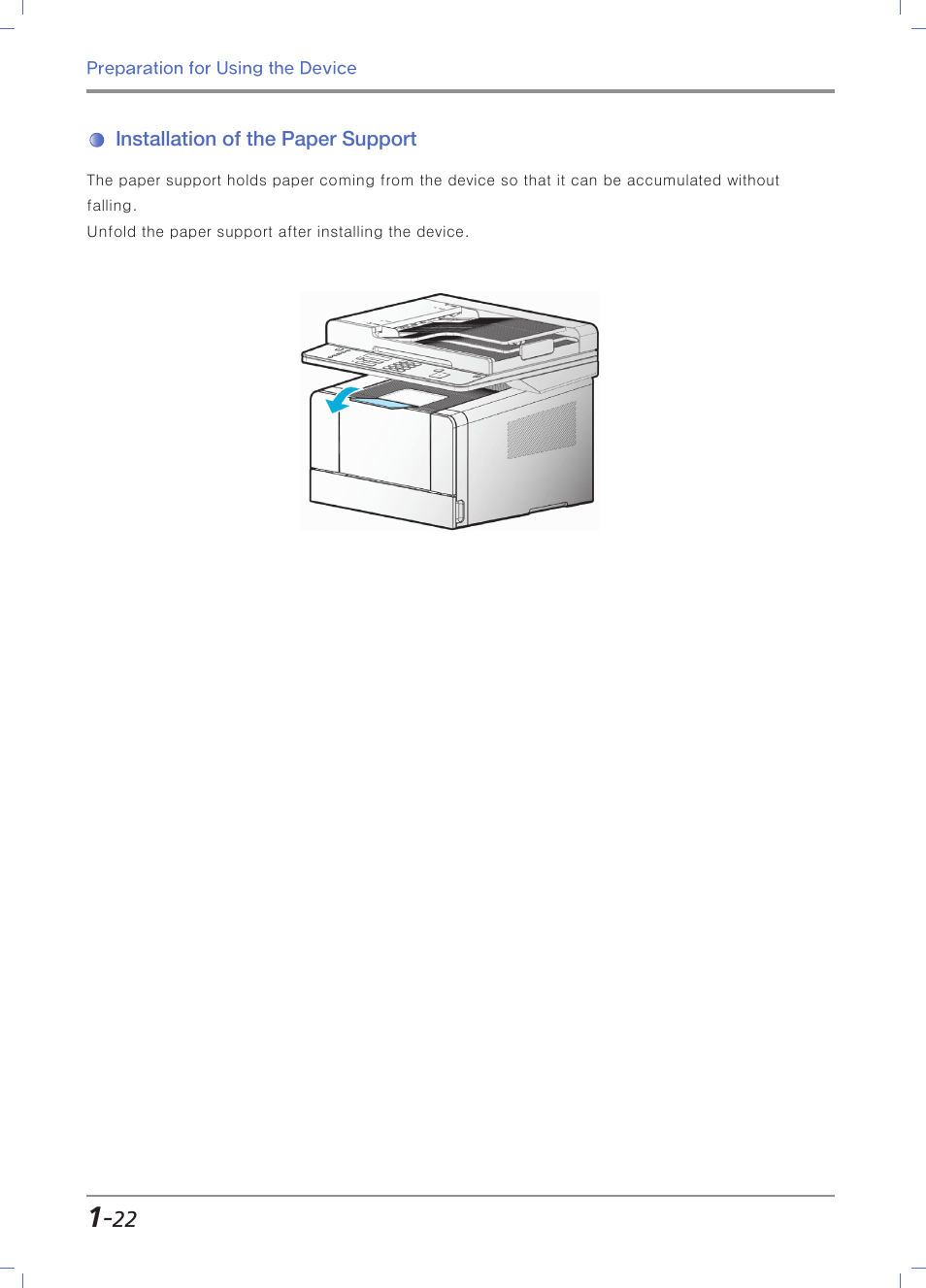 Installation of the paper support | Sindoh M403 User Manual | Page 50 / 232
