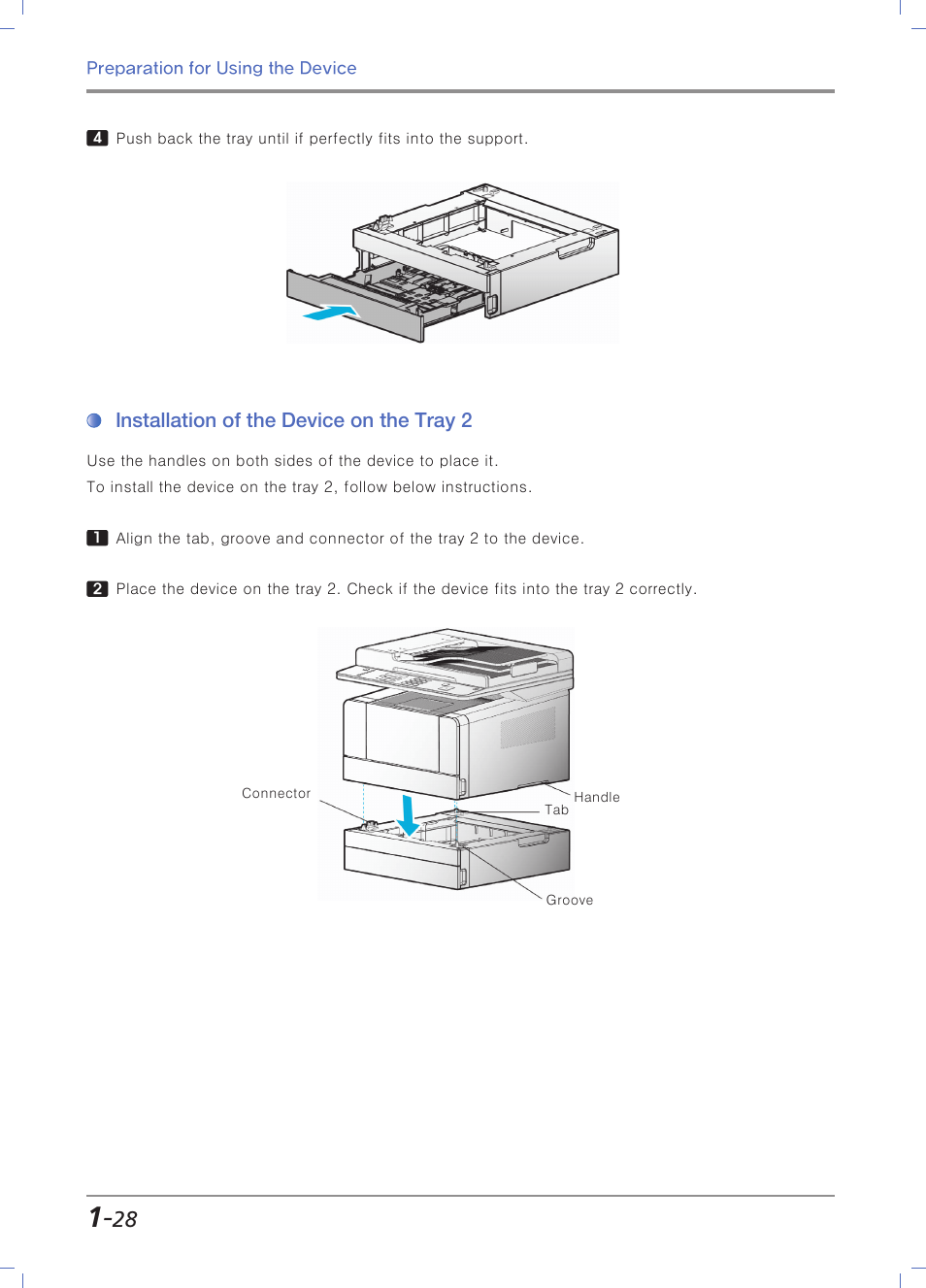 Installation of the device on the tray 2 | Sindoh M403 User Manual | Page 56 / 232