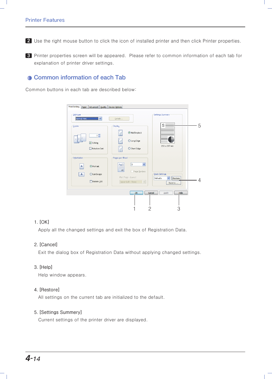 Common information of each tab | Sindoh N700 User Manual | Page 150 / 338