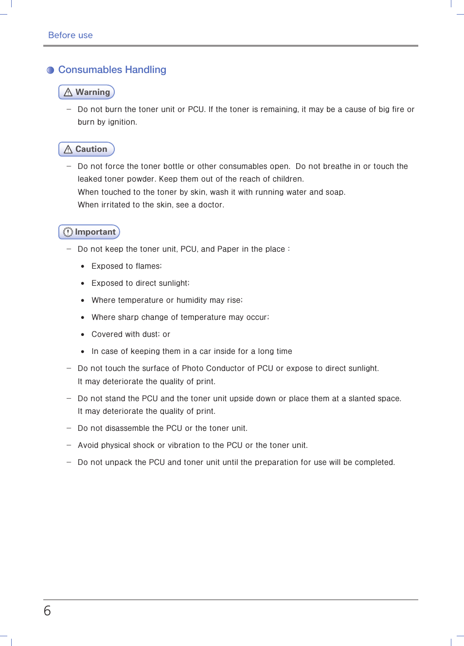 Consumables handling | Sindoh N700 User Manual | Page 22 / 338