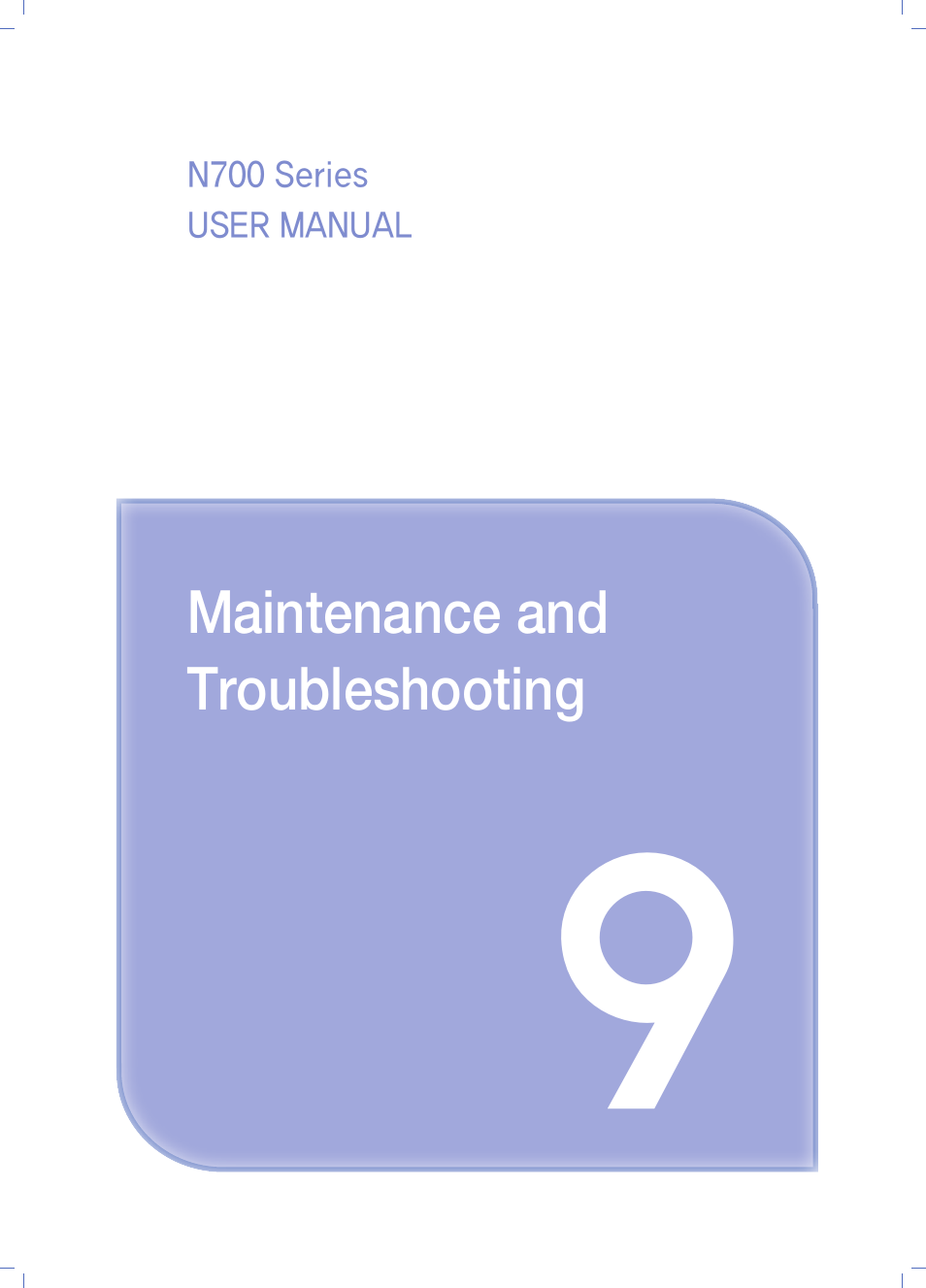 Chapter9. maintenance and troubleshooting, Chapter 9. maintenance and troubleshooting | Sindoh N700 User Manual | Page 285 / 338