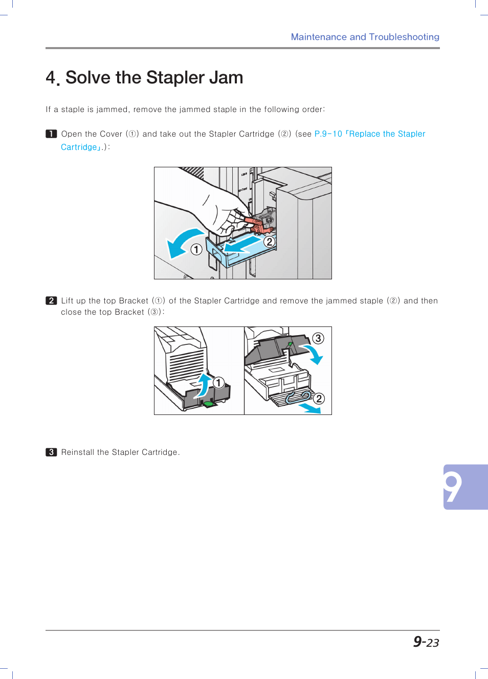 Solve the stapler jam | Sindoh N700 User Manual | Page 307 / 338