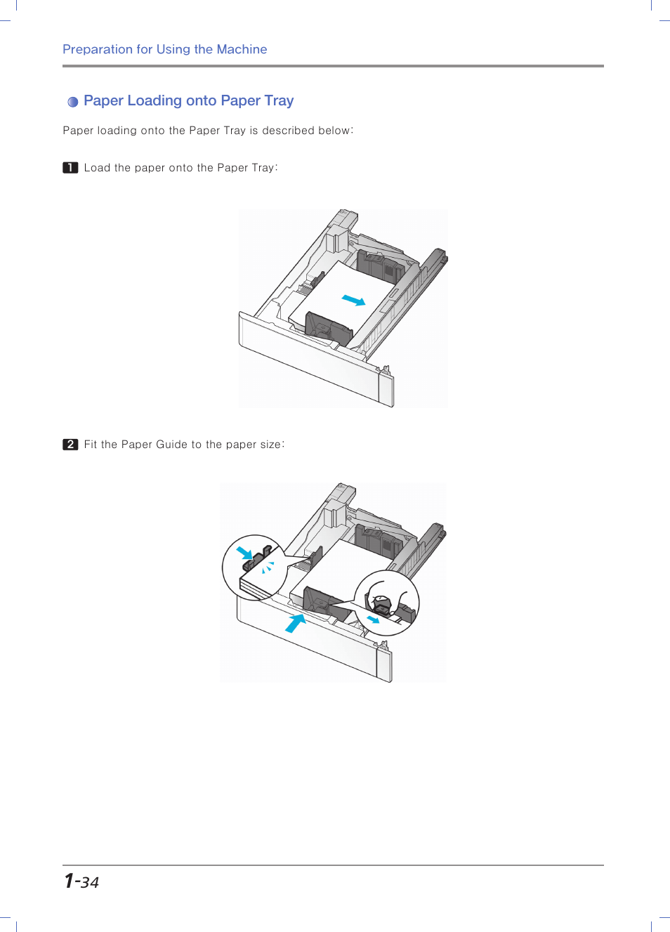 Paper loading onto paper tray | Sindoh N700 User Manual | Page 64 / 338