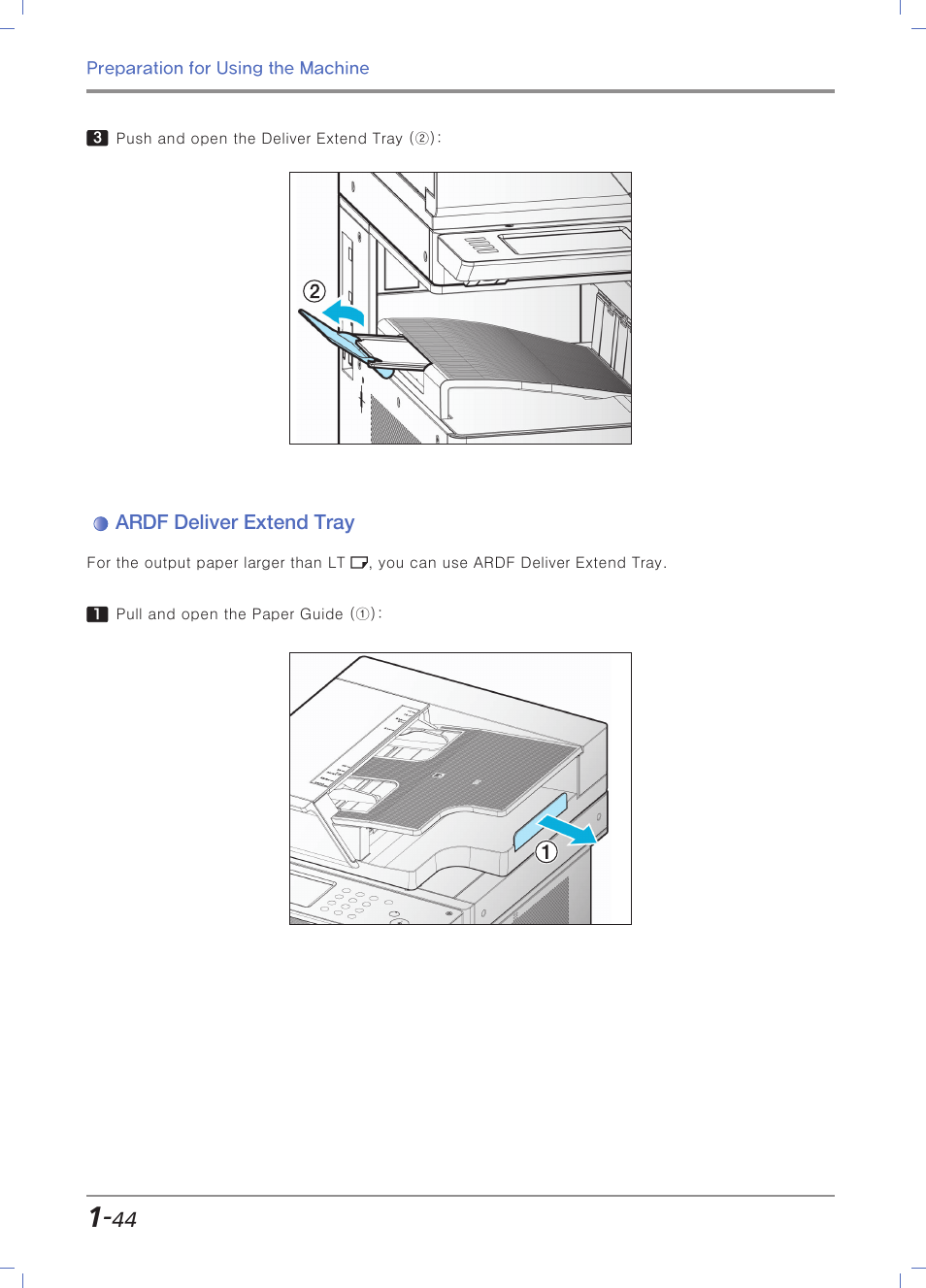 Ardf deliver extend tray | Sindoh N700 User Manual | Page 74 / 338