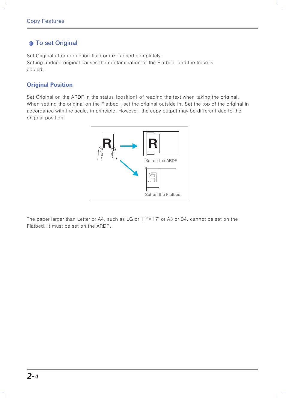 To set original, Original position | Sindoh N700 User Manual | Page 80 / 338