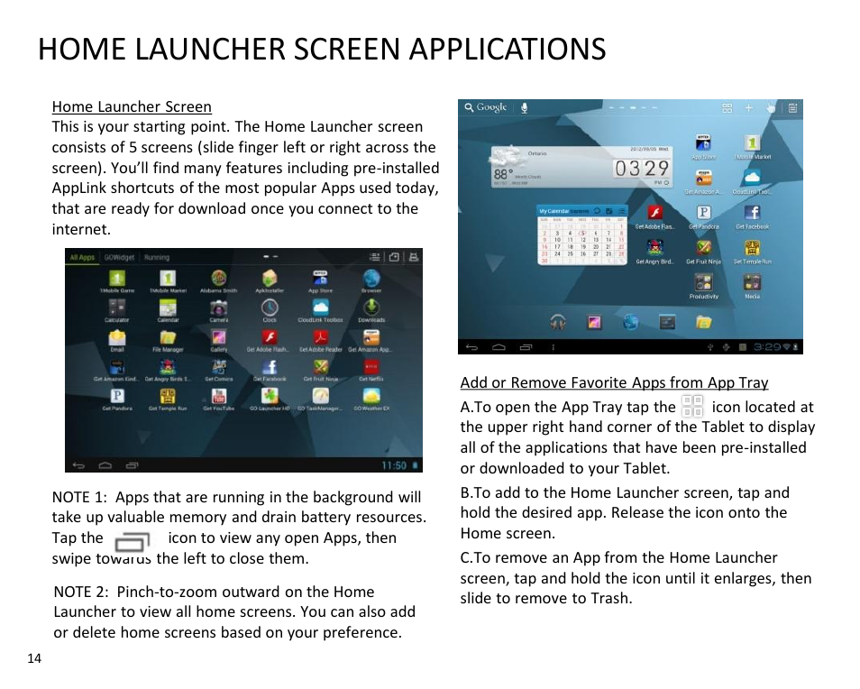 Home launcher screen applications | SKYTEX IMAGINE 10 User Manual | Page 15 / 26