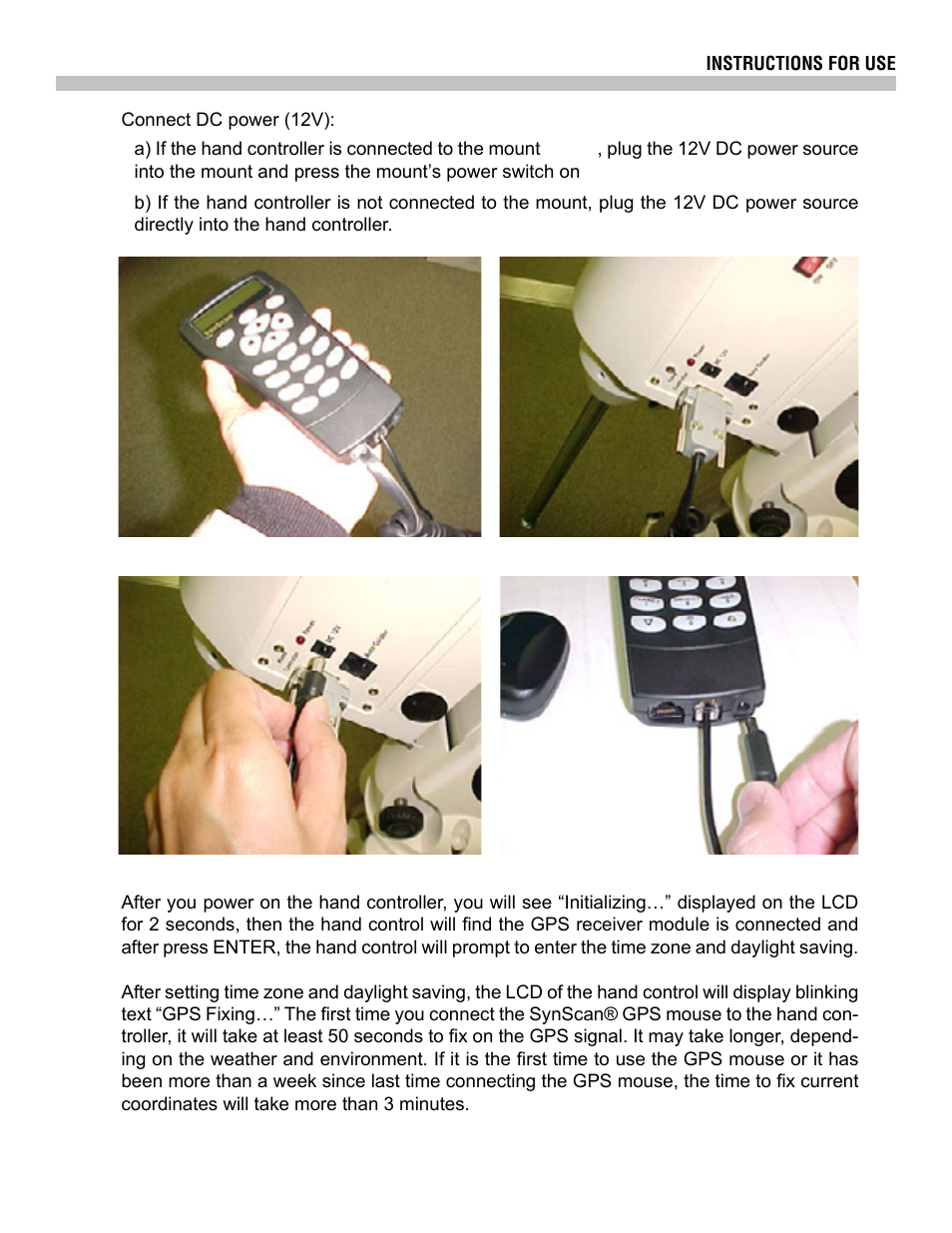 Sky-Watcher SYNSCAN GPS User Manual | Page 3 / 5