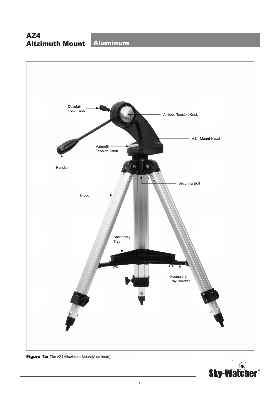 Sky-Watcher AZ4 MOUNT User Manual | Page 3 / 7