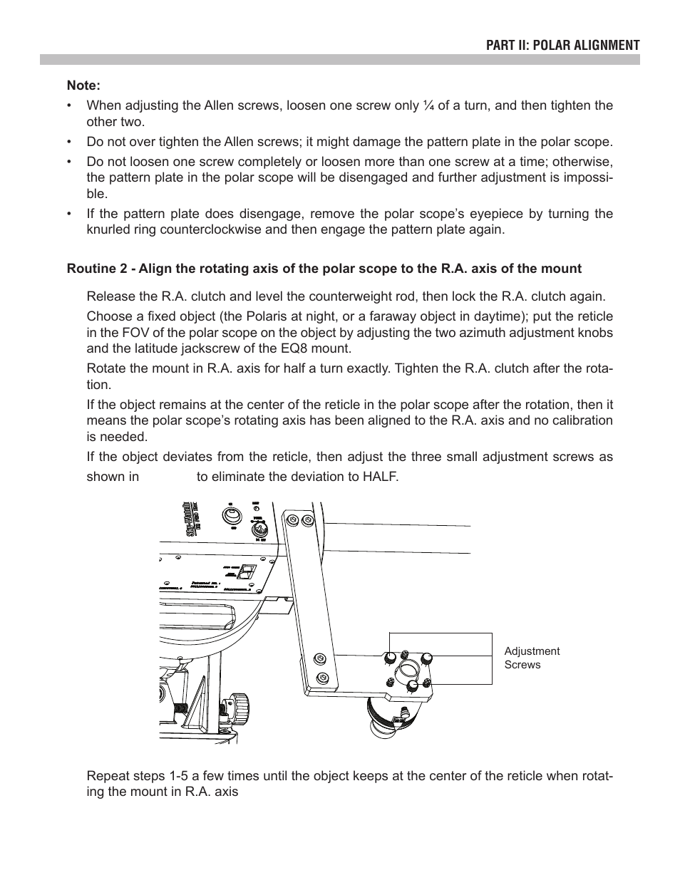 Sky-Watcher EQ8 User Manual | Page 13 / 20
