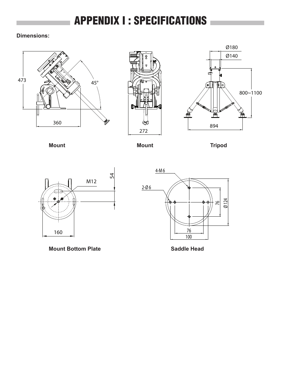 Appendix i : specifications | Sky-Watcher EQ8 User Manual | Page 17 / 20