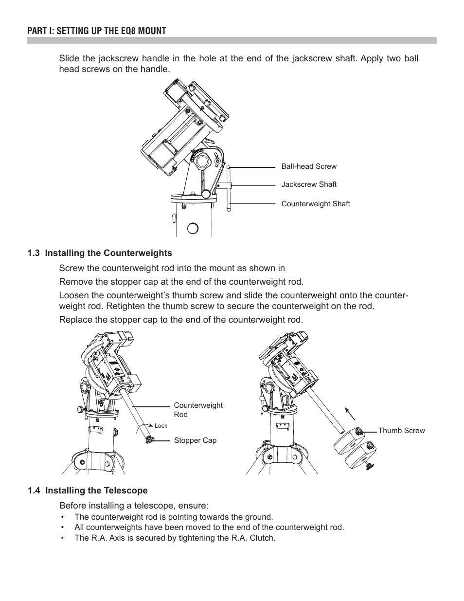Sky-Watcher EQ8 User Manual | Page 6 / 20