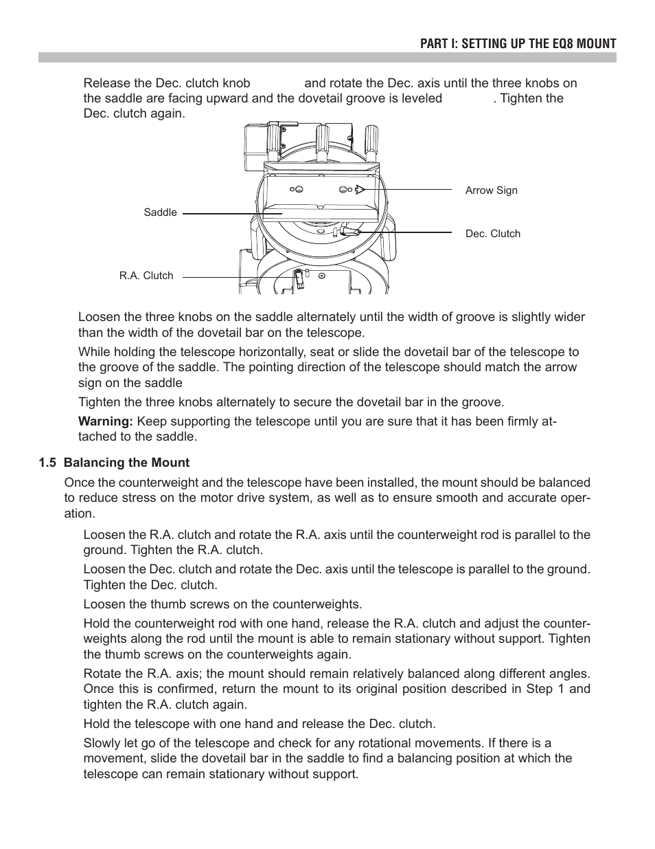 Sky-Watcher EQ8 User Manual | Page 7 / 20