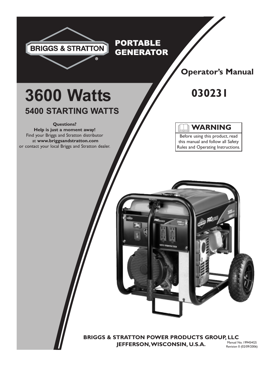 Briggs & Stratton 30231 User Manual | 16 pages