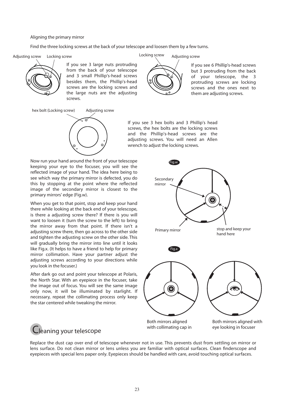 23_english, Leaning your telescope | Sky-Watcher EQ2 MOUNT User Manual | Page 23 / 24