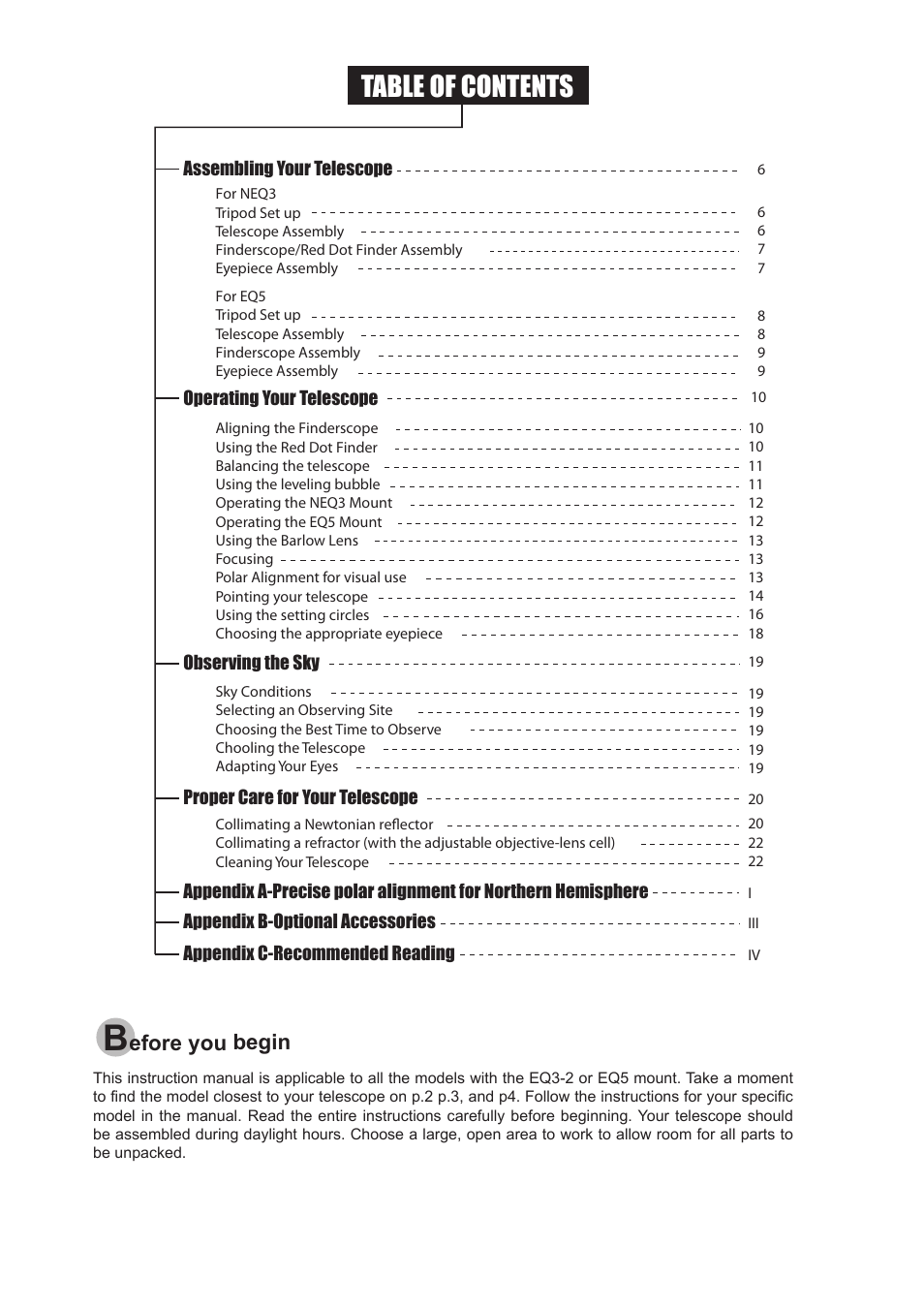 Sky-Watcher EQ5 MOUNT User Manual | Page 5 / 27