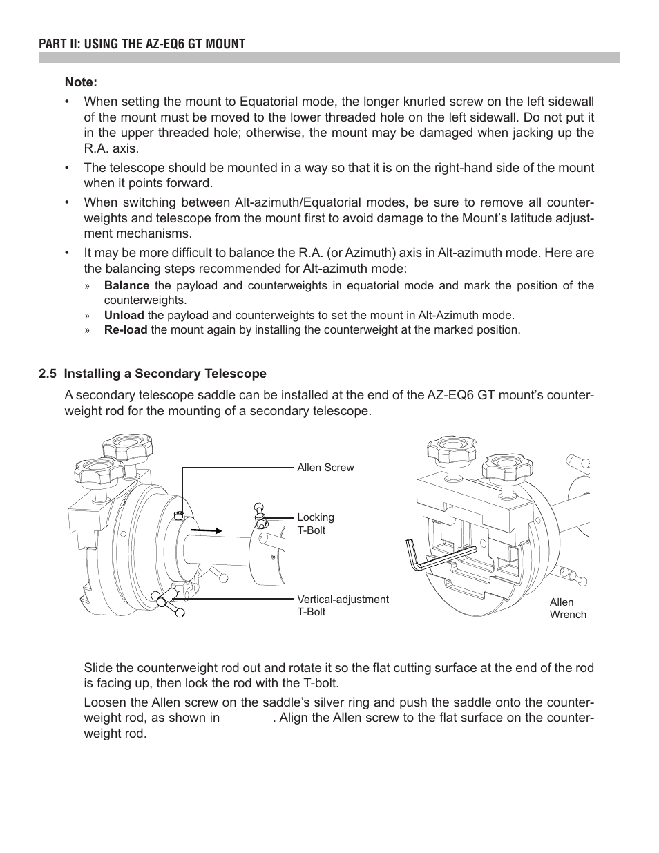 Sky-Watcher AZ EQ6 User Manual | Page 10 / 20