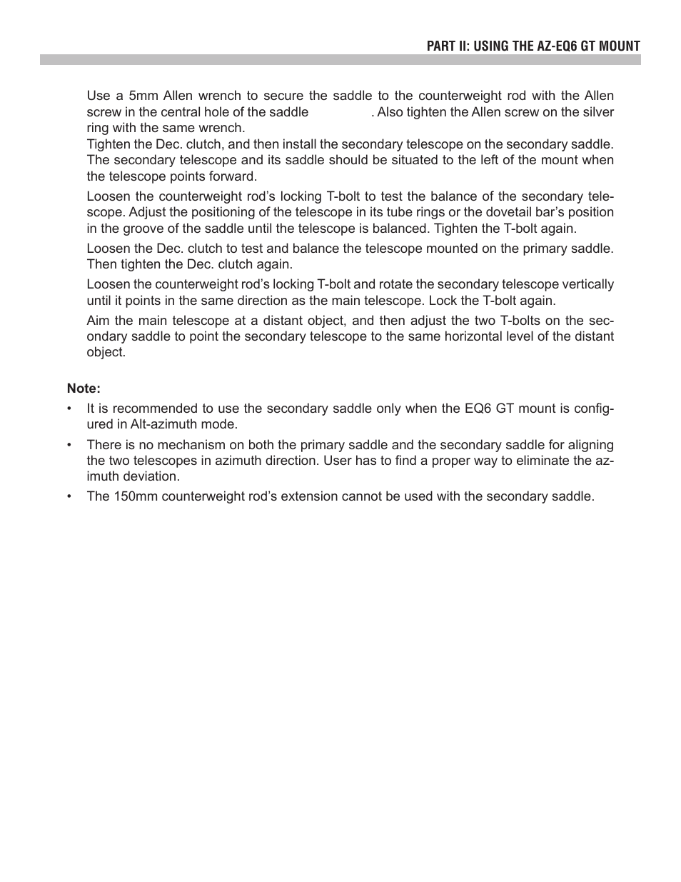 Sky-Watcher AZ EQ6 User Manual | Page 11 / 20