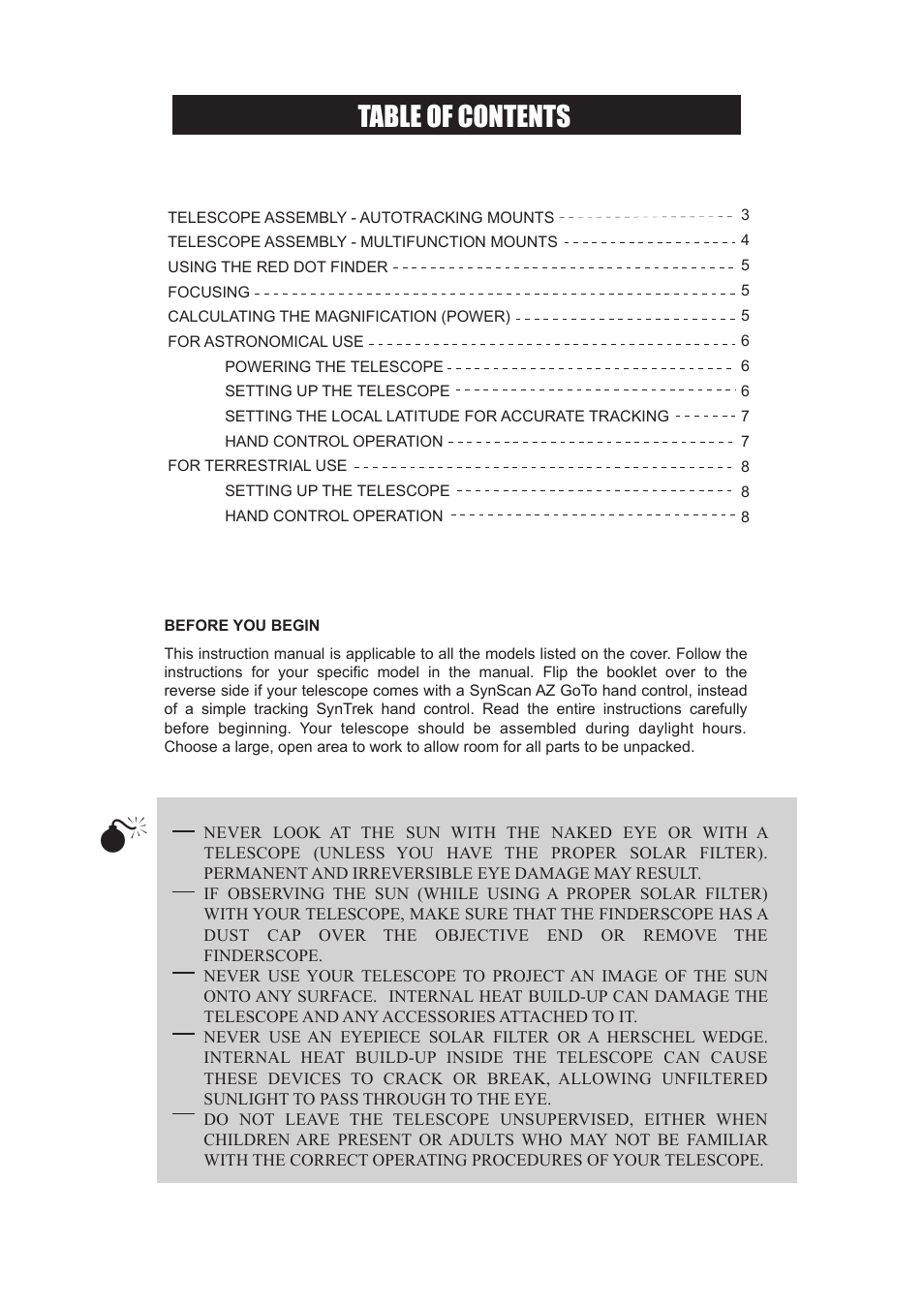 Sky-Watcher AutoTracking114(old) User Manual | Page 2 / 11