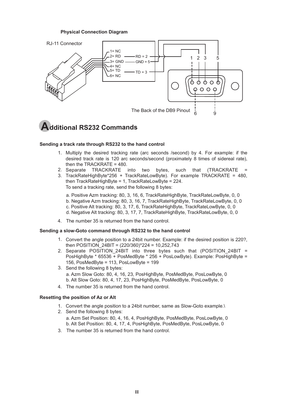 Dditional rs232 commands | Sky-Watcher DOB16 User Manual | Page 27 / 29