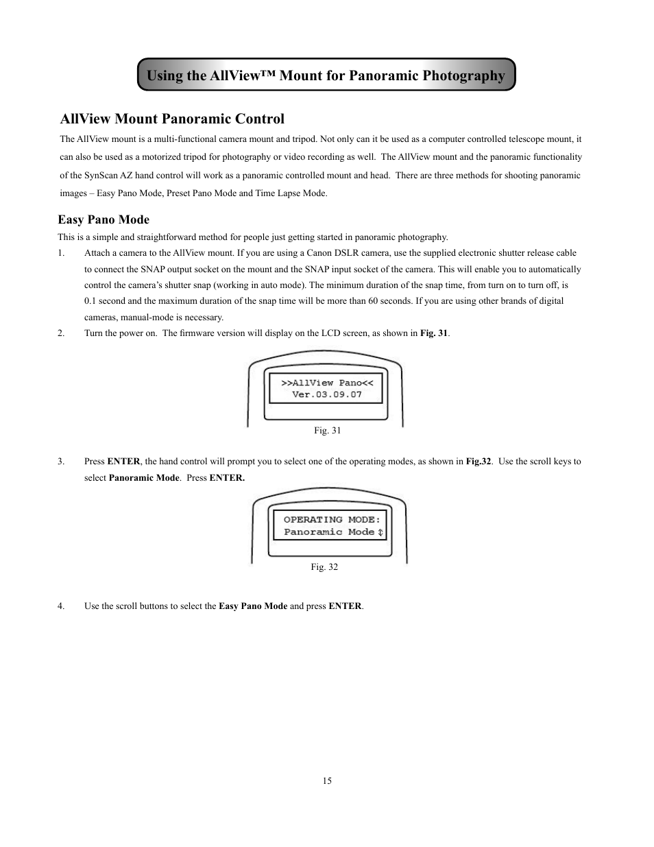 Sky-Watcher Multi-Purpose Computerized Mount User Manual | Page 15 / 44