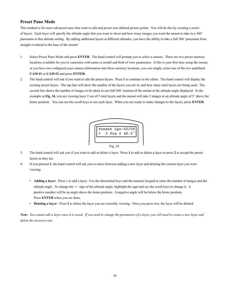 Preset pano mode | Sky-Watcher Multi-Purpose Computerized Mount User Manual | Page 18 / 44