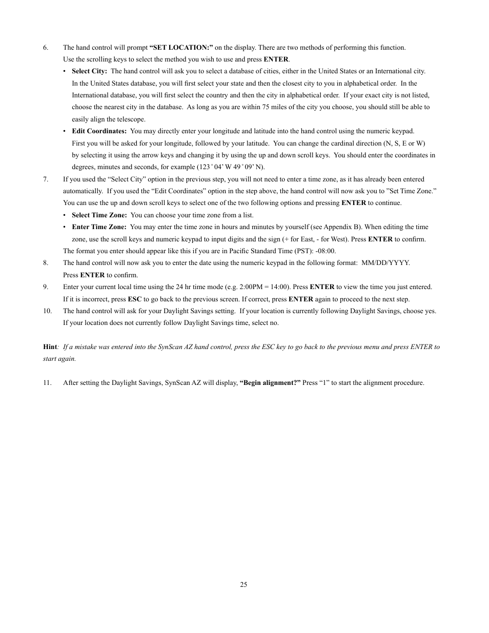 Sky-Watcher Multi-Purpose Computerized Mount User Manual | Page 25 / 44