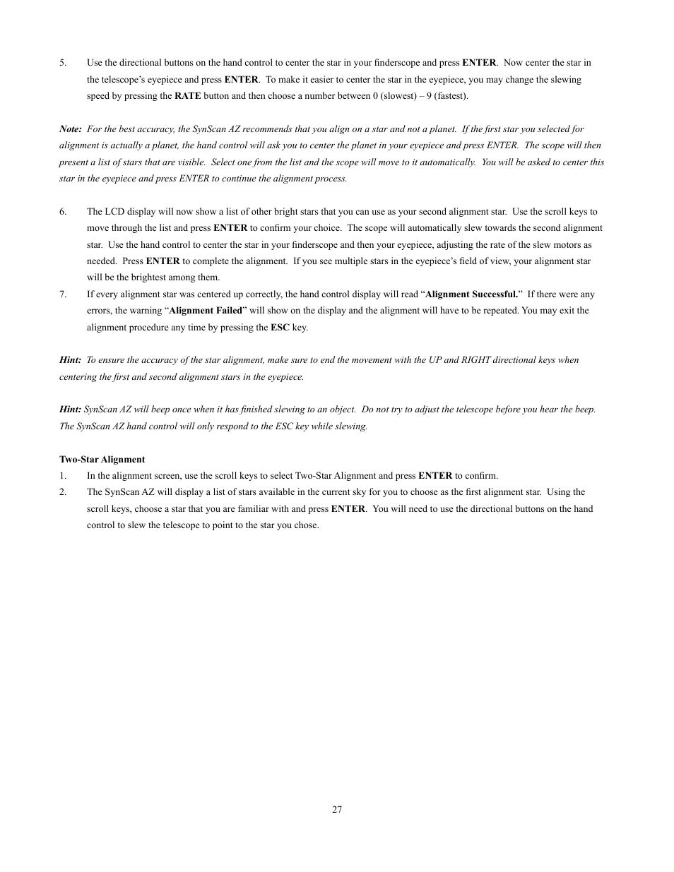 Sky-Watcher Multi-Purpose Computerized Mount User Manual | Page 27 / 44