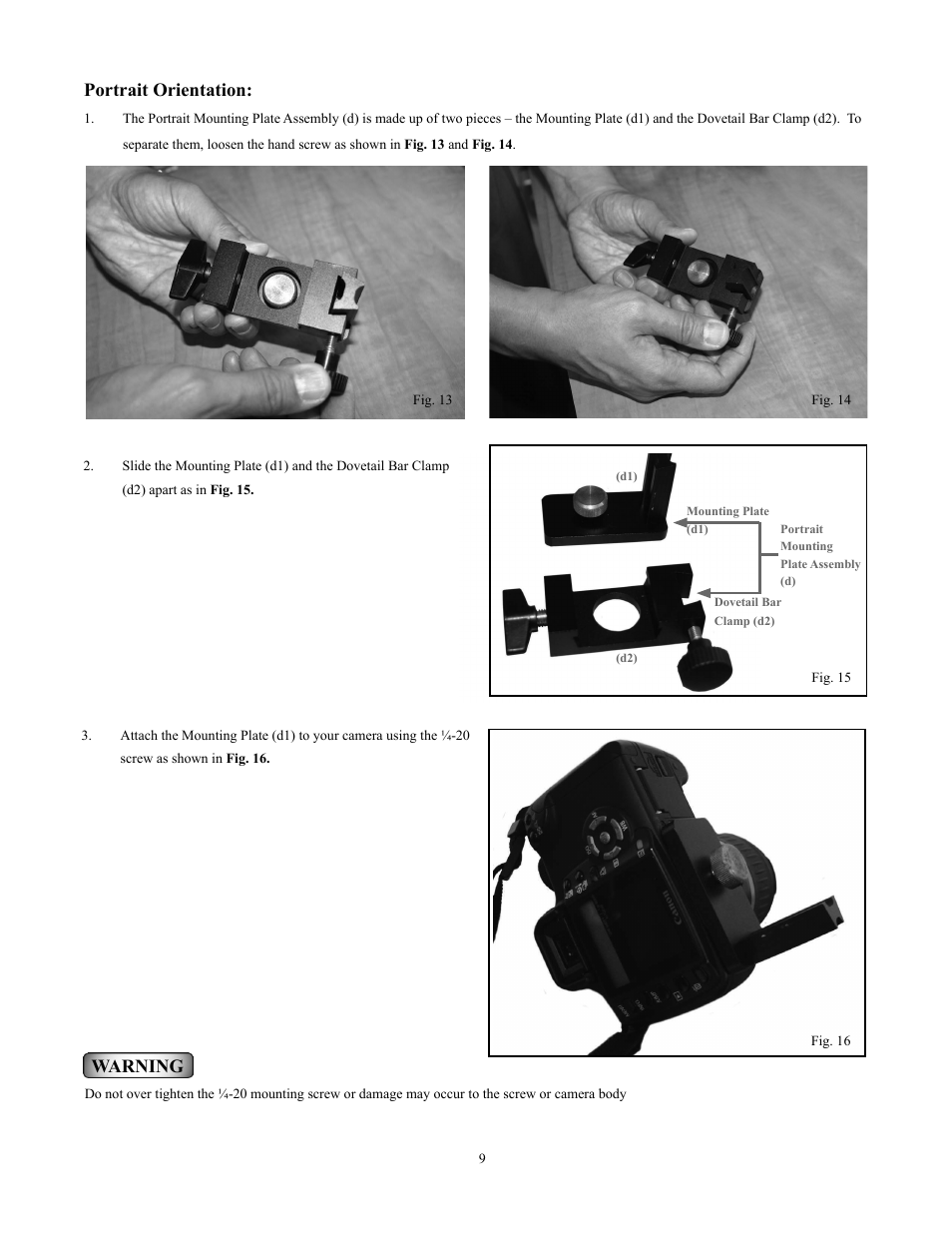 Warning, Portrait orientation | Sky-Watcher Multi-Purpose Computerized Mount User Manual | Page 9 / 44