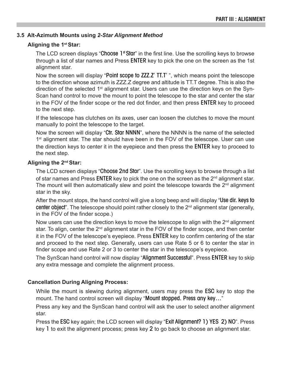 Sky-Watcher SynScan V3 Hand Controller User Manual | Page 15 / 46