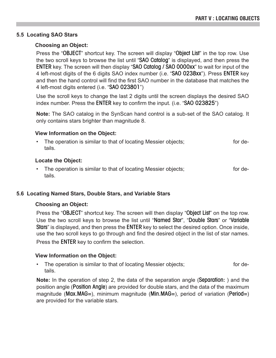 Sky-Watcher SynScan V3 Hand Controller User Manual | Page 22 / 46