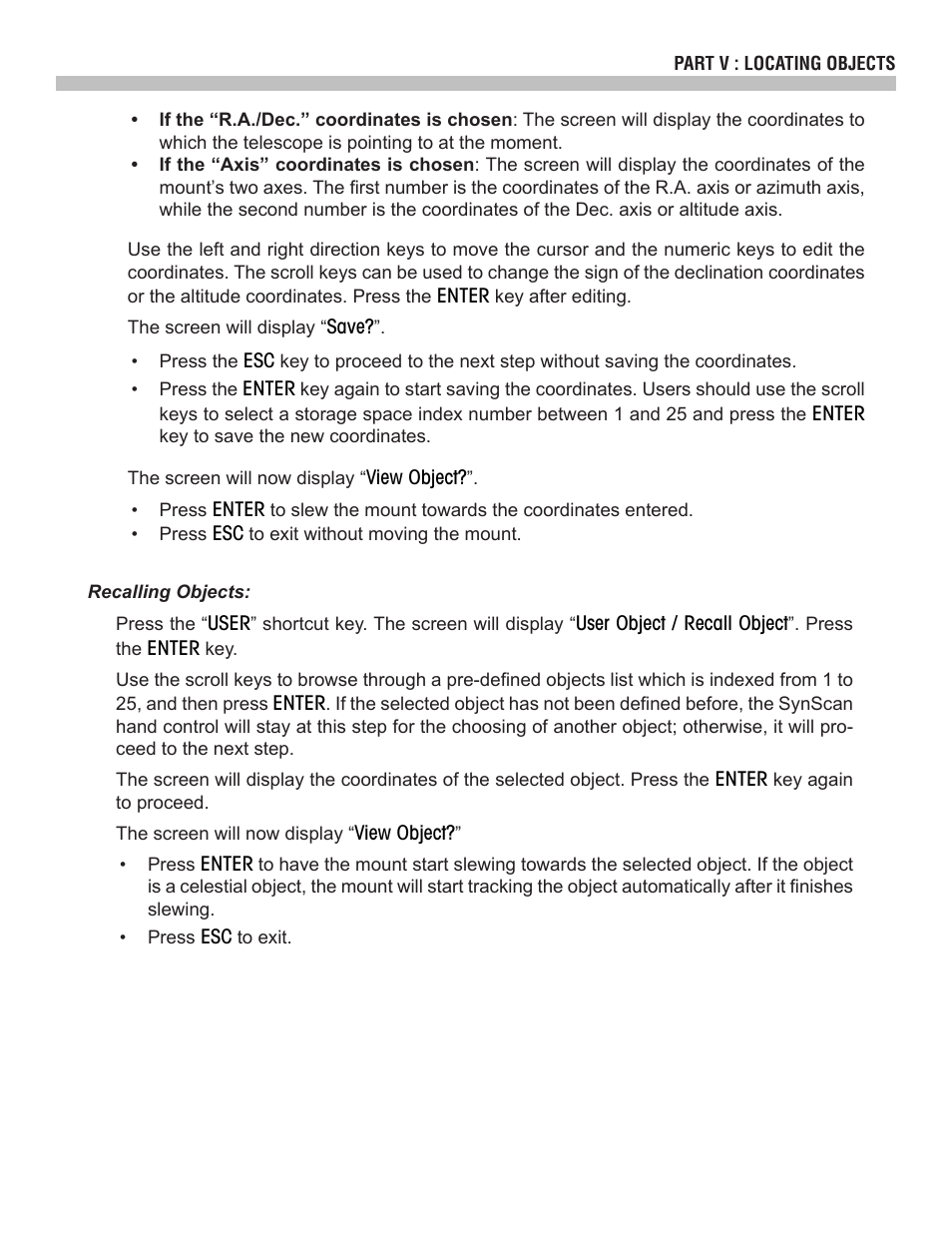 Sky-Watcher SynScan V3 Hand Controller User Manual | Page 24 / 46