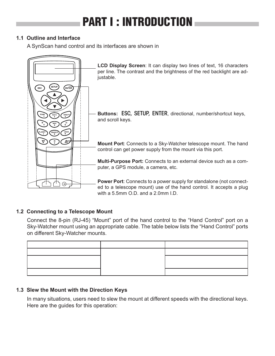 Part i : introduction | Sky-Watcher SynScan V3 Hand Controller User Manual | Page 4 / 46