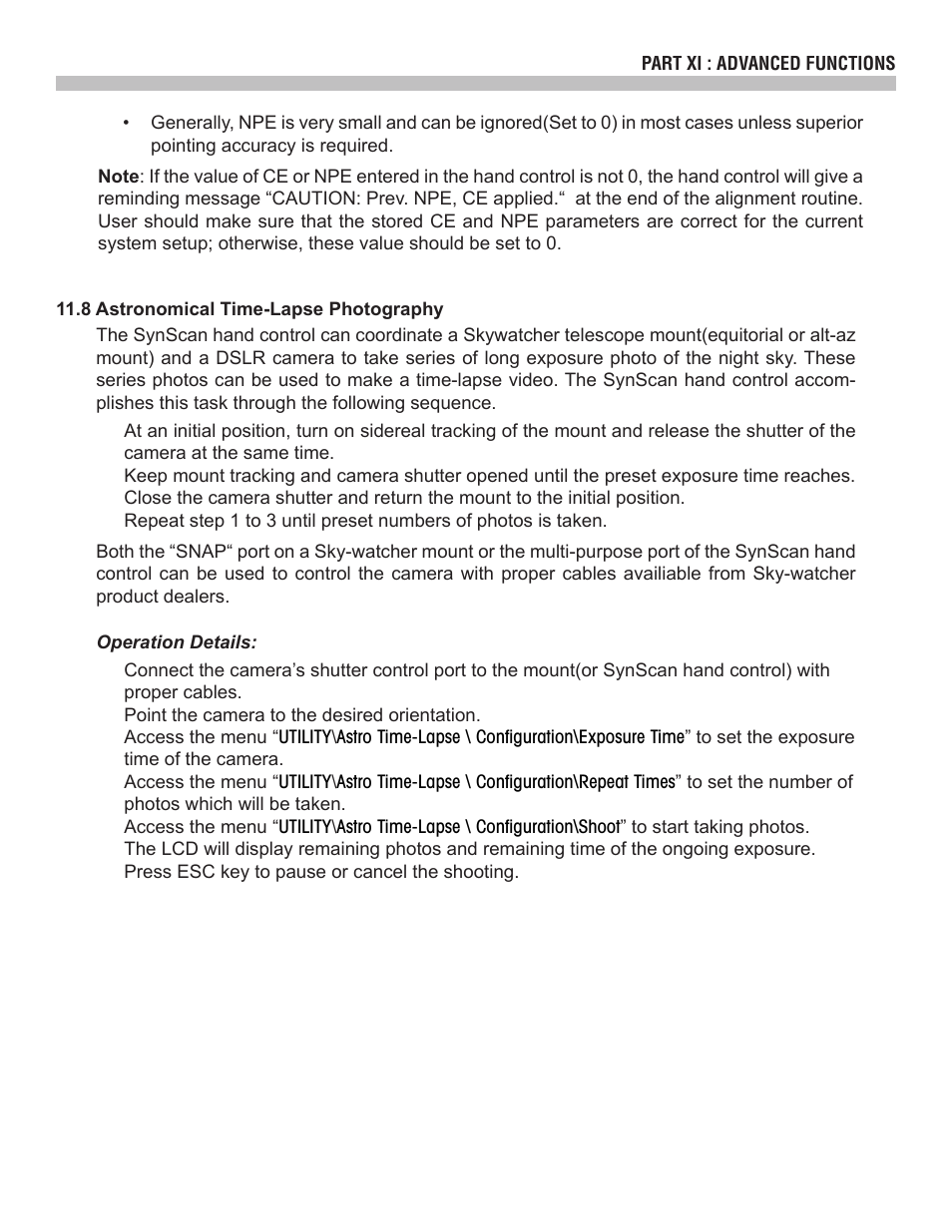 Sky-Watcher SynScan V4 Hand Controller User Manual | Page 41 / 46