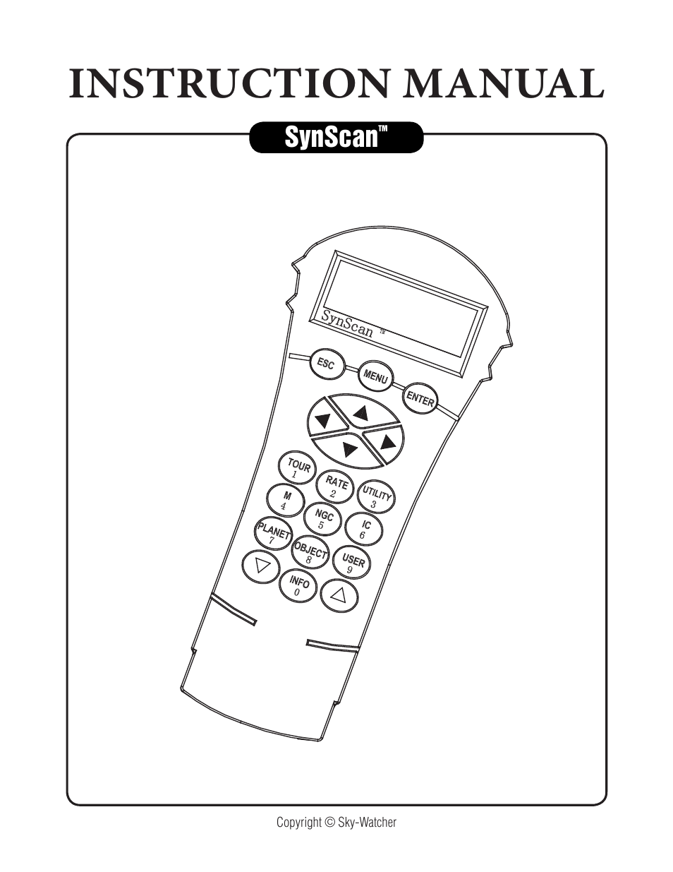 Sky-Watcher Synscan Hand Control User Manual | 23 pages