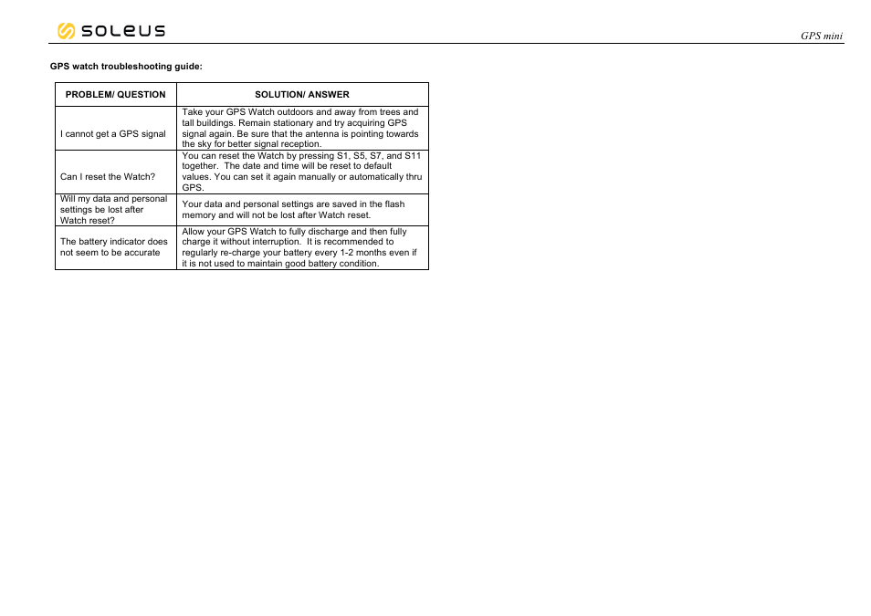 Soleus GPS mini (SG006) - Manual User Manual | Page 11 / 12