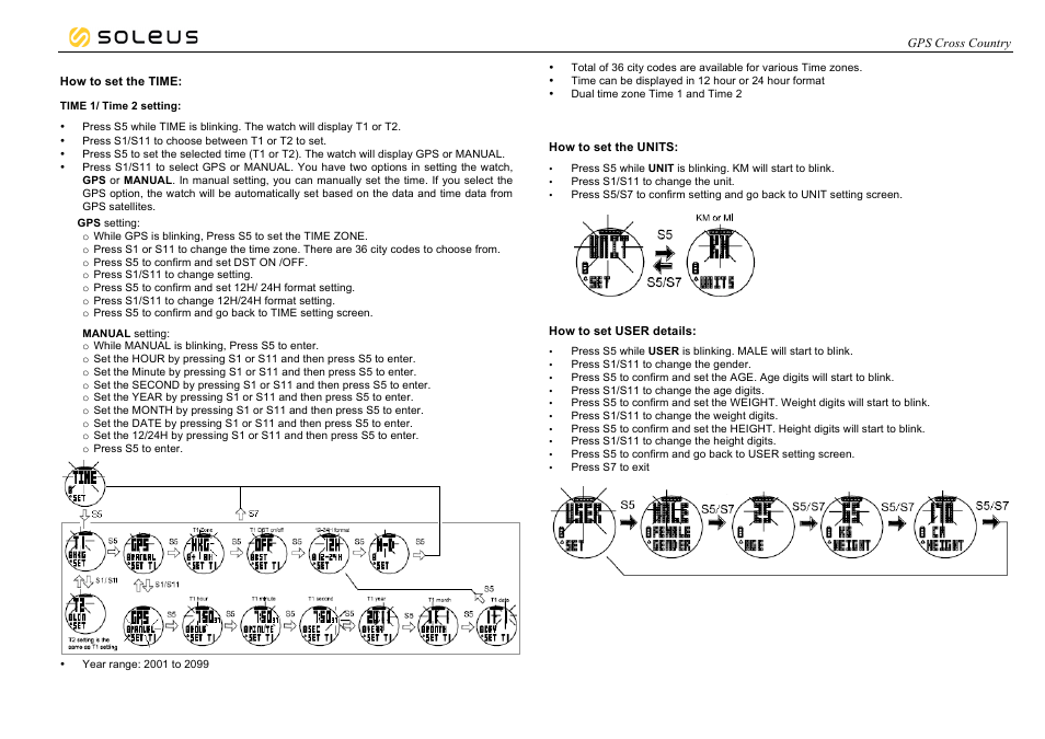 Soleus GPS Cross Country (SG005) - Manual User Manual | Page 3 / 19