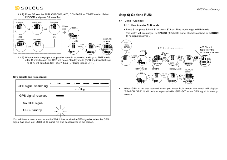 Step 6) go for a run | Soleus GPS Cross Country (SG005) - Manual User Manual | Page 7 / 19