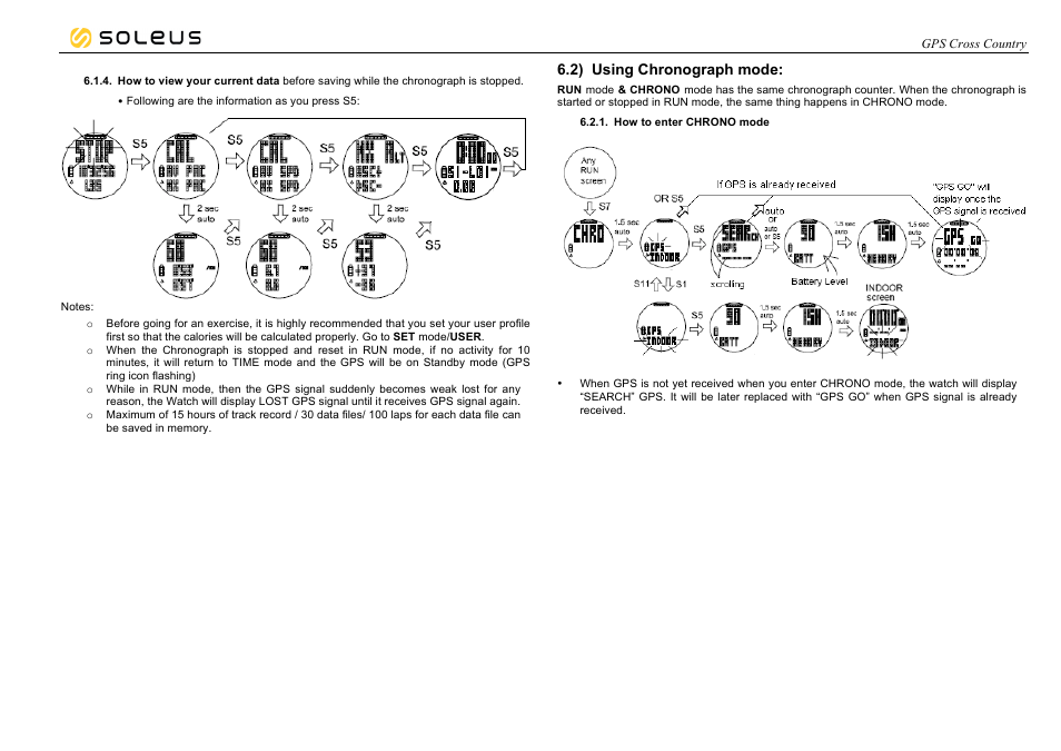 Soleus GPS Cross Country (SG005) - Manual User Manual | Page 9 / 19