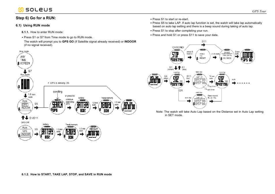 Step 6) go for a run | Soleus GPS Tour (SG004) - Manual User Manual | Page 11 / 26