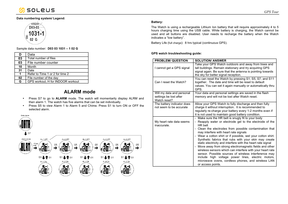 Alarm mode | Soleus GPS Tour (SG004) - Manual User Manual | Page 25 / 26