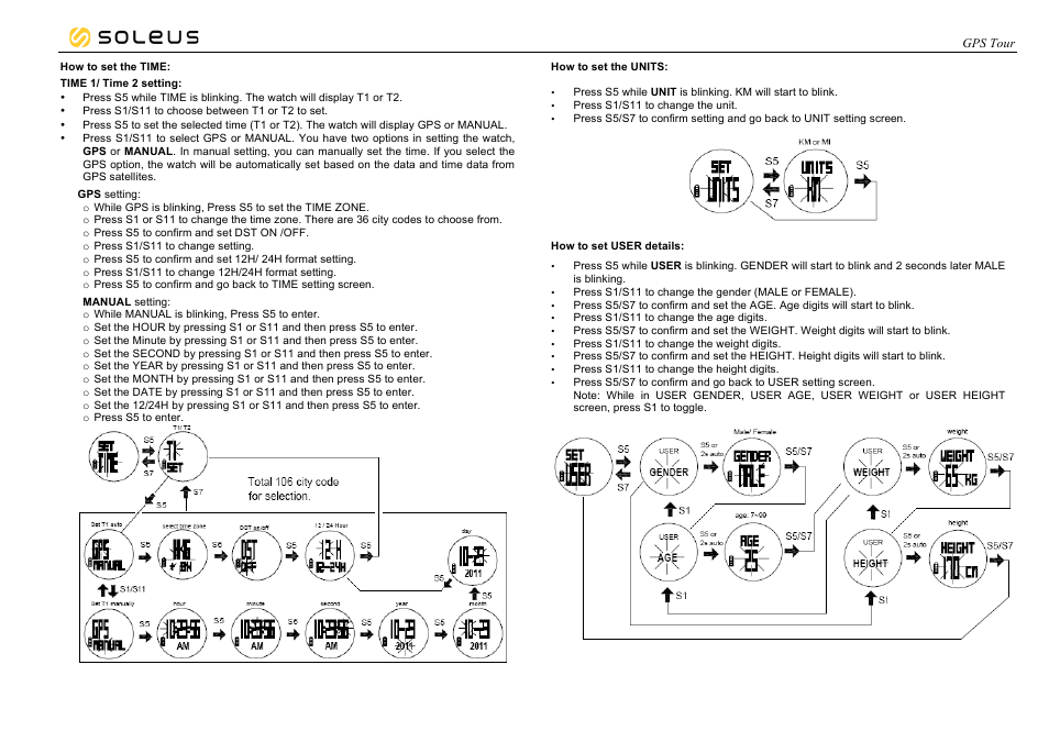Soleus GPS Tour (SG004) - Manual User Manual | Page 3 / 26
