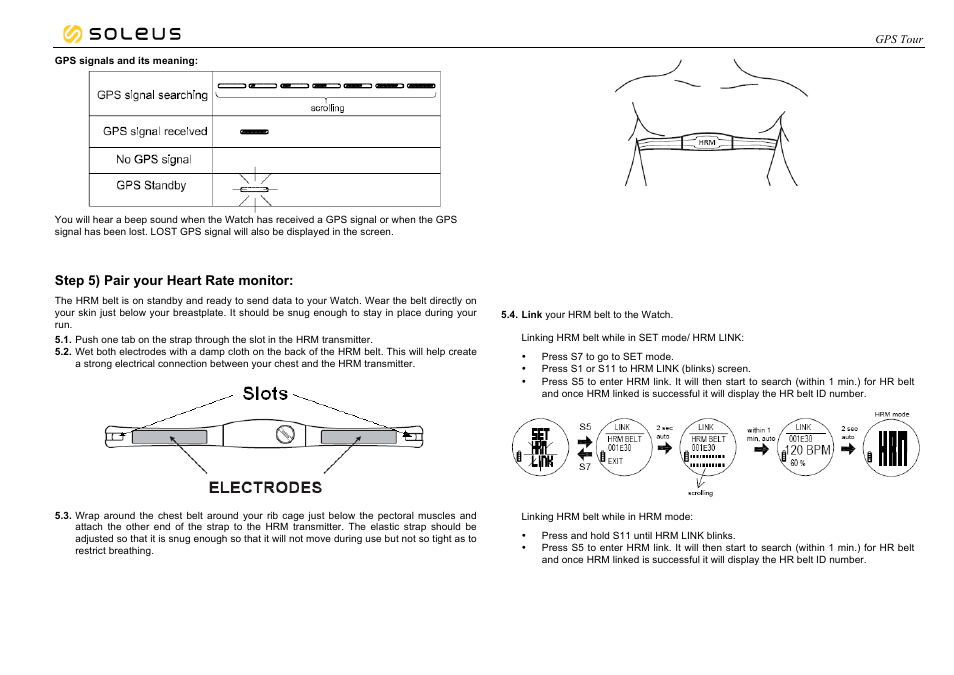 Step 5) pair your heart rate monitor | Soleus GPS Tour (SG004) - Manual User Manual | Page 9 / 26