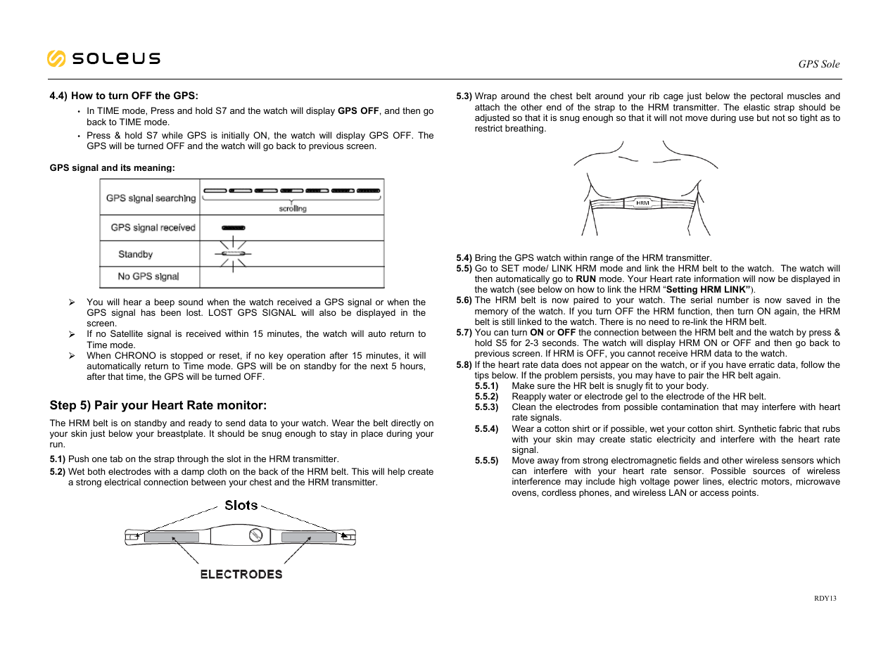 Soleus GPS Sole (SG007) - Manual User Manual | Page 3 / 15