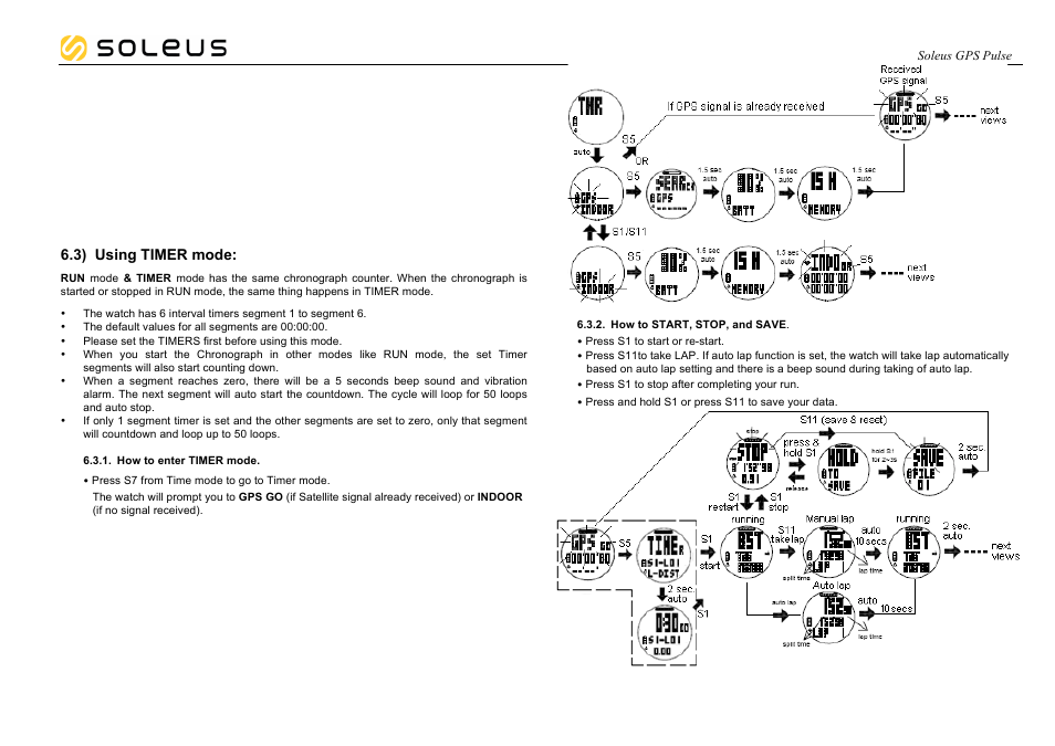 3) using timer mode | Soleus GPS Pulse (SG008) - Manual User Manual | Page 12 / 18