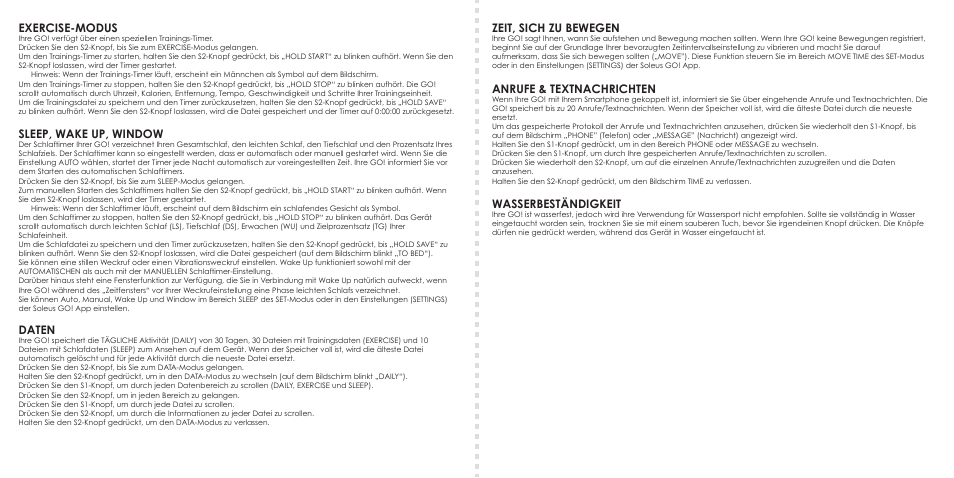 Soleus GO! Fitness Band (SF002) - Quick Start Guide User Manual | Page 13 / 20